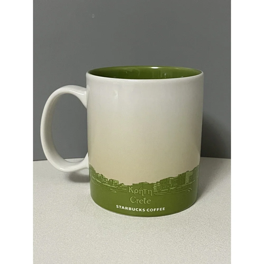 Starbucks Crete Greece Global Icon Collection Ceramic Coffee Mug Cup 16 oz